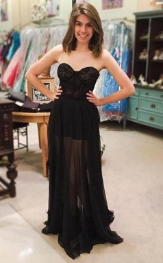 A-linie Tüll Schatz Bodenlang Mit Spitzenkleid JTC3603