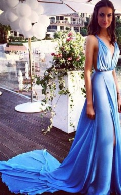 A-linie Chiffon Spaghettiträger Gericht Zug Mit Falten Kleid JTC693