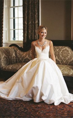 A-linie ärmelloses Hochzeitskleid Mit Spaghettiträgern Aus Spitze Twa0492