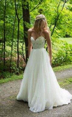 A-linie Sweetheart Elfenbein Brautkleid Mit Spitzenapplikationen Twa3922
