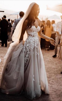 Romantisches Schatz Hochzeitskleid Bohemio Brautkleider Mit 3d Spitze Twa4972