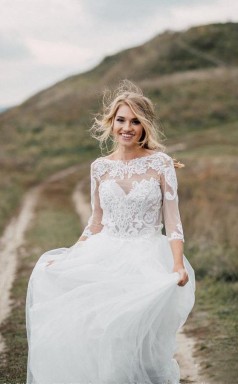 Boho Brautkleid Mit Niedrigem Rückenausschnitt Trennt Brautkleid Twa4992