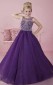 Illusion ärmellose Lila Kinder Ballkleider Chk008