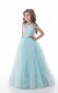 Illusion ärmellose Hellblaue Kinder Ballkleider Chk012