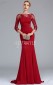 GEBD027 Illusion Rote Brautjungfernkleider