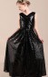 Schwarzes Pailletten-Kinder-Partykleid GJFGD082