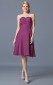Kurzes lila Junior-Brautjungfernkleid GJFGD090