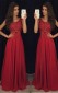 A-line Chiffonschaufel Bodenlang Mit Perlenkleid JTCv3523